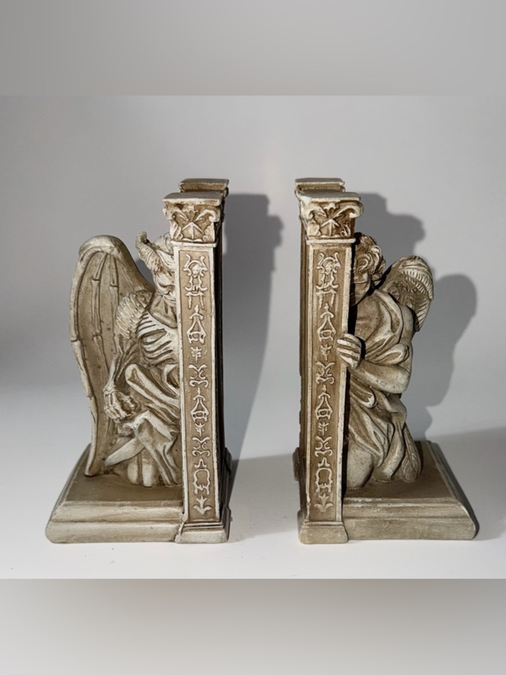 Dan Brown Angels & Demons Bookends (Da Vinci Code Limited Edition) 2009 6.5”T